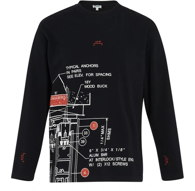 A-cold-wall* Blueprint Long Sleeve T-shirt In Black