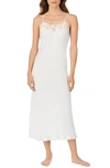 Eileen West 50" Spaghetti-strap Ballet Nightgown In Winter White