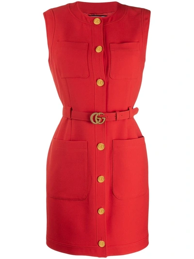 Gucci Sleeveless Mini Dress In Pomegranate Flower