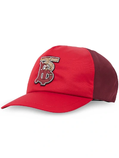 Burberry Year Of The Rat Monogram Baseball Cap In Red