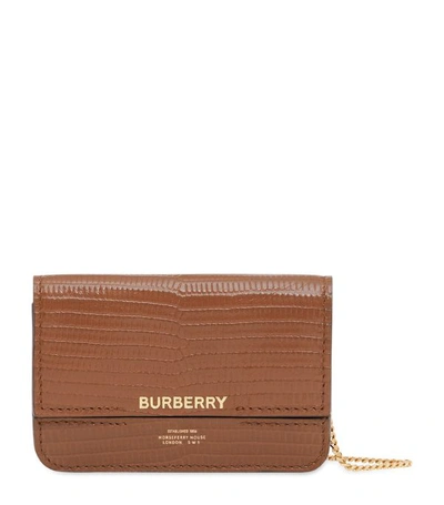 Burberry Embossed Deerskin Chain Card Case