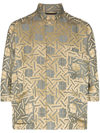 Haider Ackermann Pyjama Style Amiral Shirt In Gold