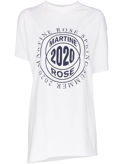 Martine Rose White Logo Print Cotton T-shirt