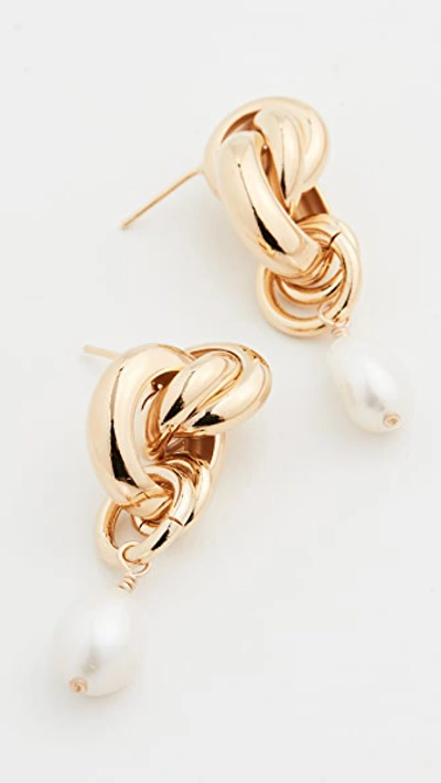 Cloverpost Linger Earrings In Yellow Gold