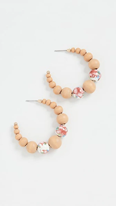 Shashi Rio Flora Hoops In Wood