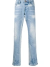 Philipp Plein Supreme Low-rise Straight Jeans In Blue