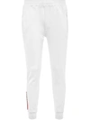 Prada Linea Rossa Logo Detail Track Pants In White