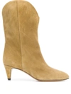 Isabel Marant Dernee Mid-heel Boots In Neutrals