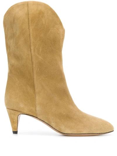 Isabel Marant Dernee Mid-heel Boots In Neutrals