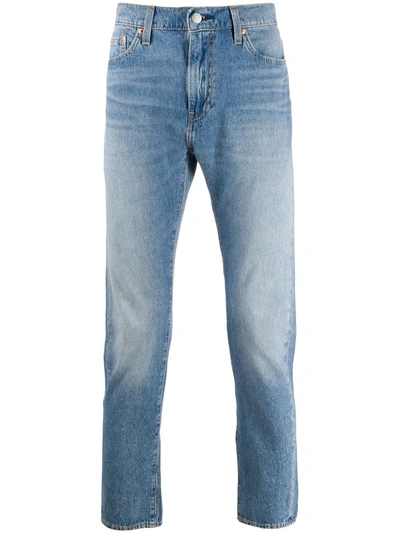 Levi's Stonewashed Slim-fit Jeans In Blue