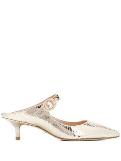 Stuart Weitzman Elisabetta Mule Pumps In Gold