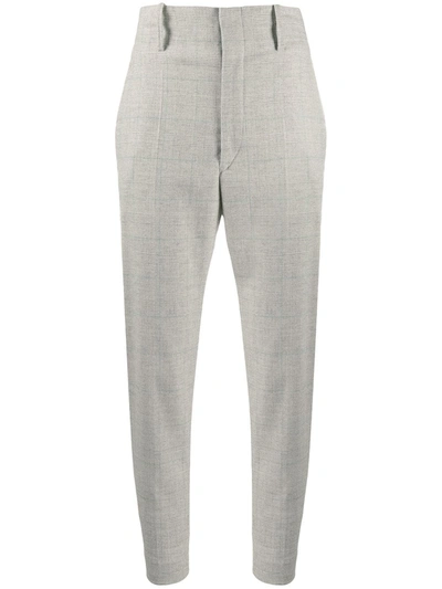 Isabel Marant Étoile Checkered Tailored Trousers In White