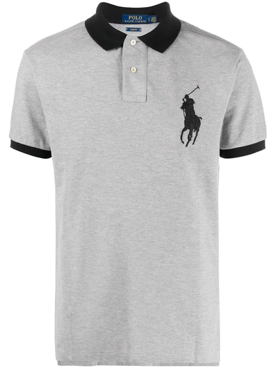 Polo Ralph Lauren Logo Polo Shirt In Grey