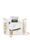 Moschino Jacket Style Cross Body Bag In White
