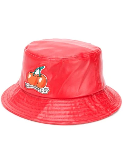 Fiorucci Cherry Vinyl Bucket Hat In Red