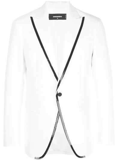 Dsquared2 Single-breasted Blazer In White