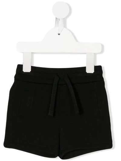 Dolce & Gabbana Babies' Sport Shorts With Side Band In Black