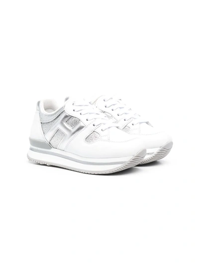 Hogan Embossed-logo Trainers In Grey