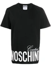 Moschino Double Question Mark T-shirt In Black