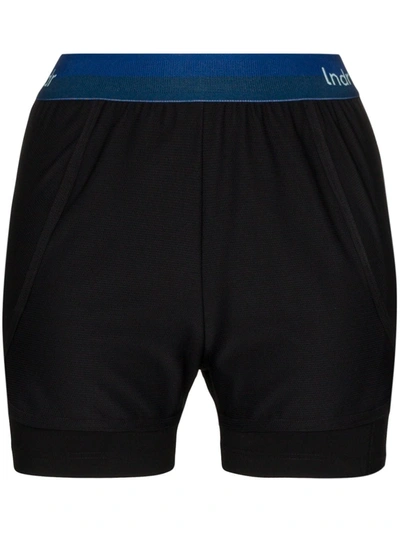 Lndr Dooble Contrast Waistband Shorts In Black