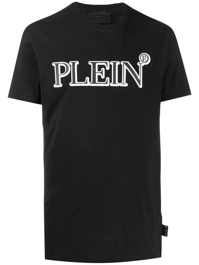 Philipp Plein Embossed Logo Printed T-shirt In Black