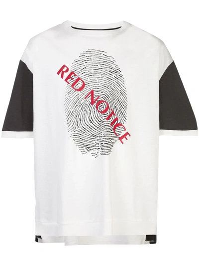 Mostly Heard Rarely Seen Short Sleeve Red Notice Print T-shirt In White