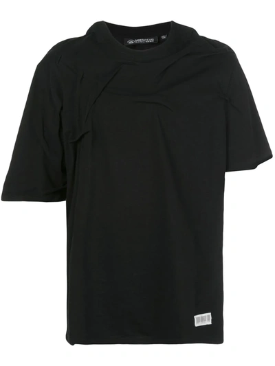 Mostly Heard Rarely Seen Short Sleeve Crinkled T-shirt In Black