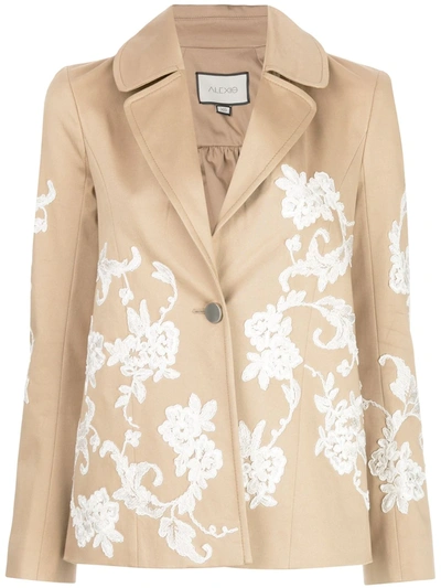 Alexis Cyrano Embroidered Jacket In Neutrals