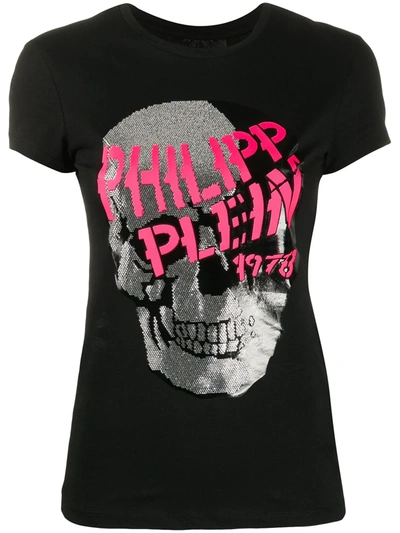 Philipp Plein Ss Skull-print T-shirt In Black