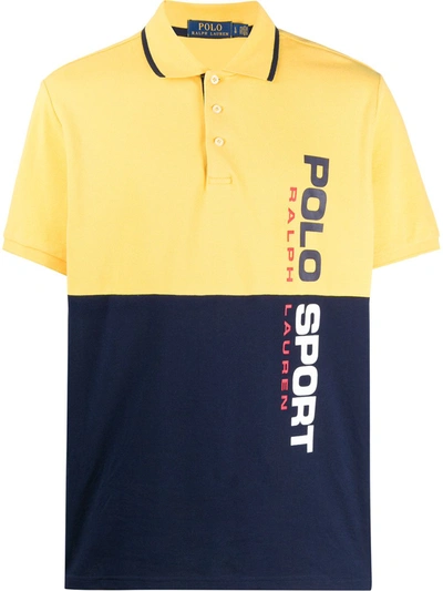 Polo Ralph Lauren Two-tone Polo Shirt In Yellow