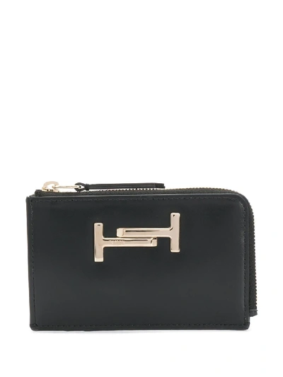 Tod's Zip-around Coin Purse In Black