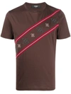 Fendi Karligraphy Logo T-shirt In Brown