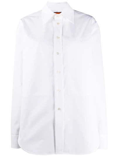 Colville Long Sleeve Boxy Fit Shirt In White