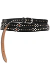 Isabel Marant Studded Wrap-around Waist Belt In Black