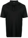 Z Zegna Basic Polo Shirt In Cotton Jersey In Black