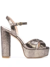 Stuart Weitzman Soliesse 130mm Platform Sandals In Metallic