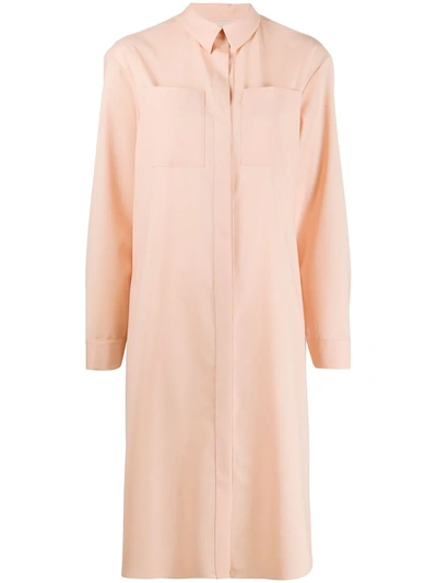 Maison Rabih Kayrouz Chest Pocket Shirt Dress In Pink