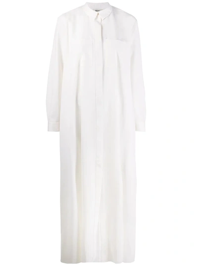 Maison Rabih Kayrouz Chest Pocket Shirt Dress In White