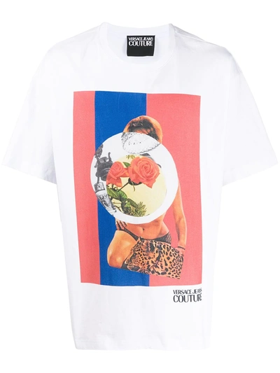 Versace Jeans Couture Graphic Print T-shirt In White