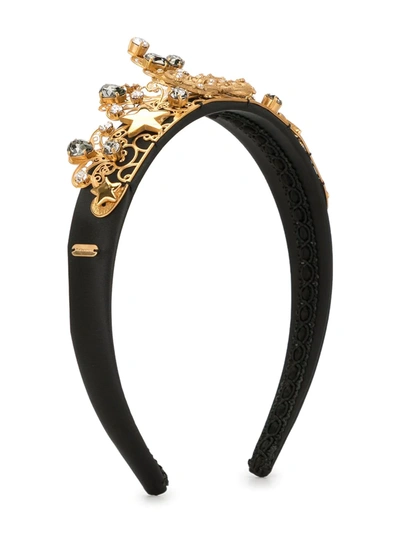 Dolce & Gabbana Kids' Filigree-plaque Headband In Gold