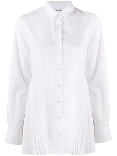 Each X Other Pleated Detail Distressed Shirt In White