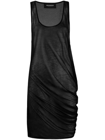 Neil Barrett Sheer Sleeveless Dress In Black
