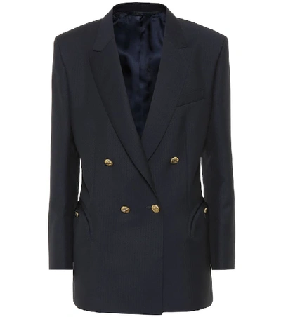 Blazé Milano Oversized Double-breasted Blazer In Navy (blue)