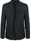 Fendi Logo Tape Single-breasted Blazer In Navy