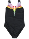 Marcelo Burlon County Of Milan Kids' Logo Swim Trunks In Black