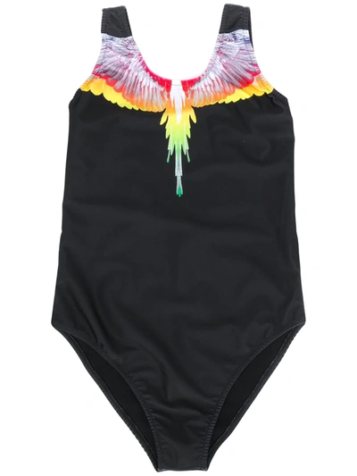 Marcelo Burlon County Of Milan Kids' Logo Swim Trunks In Black