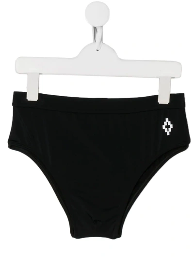 Marcelo Burlon County Of Milan Kids' Logo Swim Trunks In Black