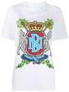 Neil Barrett Emblem Print T-shirt In Bianco Multi