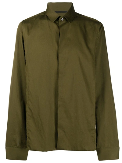 Haider Ackermann Button-up Long-sleeved Shirt In Green