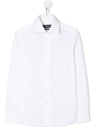 Ralph Lauren Teen Long-sleeved Shirt In White